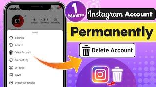 How To Delete Instagram Account  Instagram Account Delete Kaise Kare Permanently 2023 