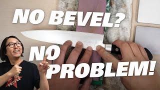 HOW TO Thin & Sharpen Knives Without a Primary Bevel - Tojiro Shun Miyabi