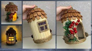 Домик из пластиковой бутылки своими руками DIY