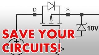 How to protect circuits from reversed voltage polarity