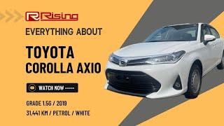 SOLD【2019】Toyota Corolla Axio 4WD Grade 1.5G 31441km - Japanese Car