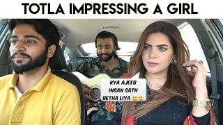 Totla Impressing a Cute Girl In Car With Singing  Reaction Video  Anas Rajput