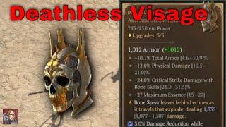 Diablo IV Unique Items -  Deathless Visage Necromancer Helm