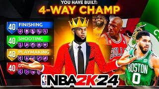 BEST GAME BREAKING GUARD BUILD in NBA 2K24 *NEW* 4-WAY CHAMP BUILD IN NBA 2K24 BEST BUILD 2K24