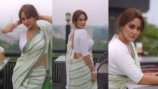 Desi Diva Glamorous Bengali Star Flaunts Bold Saree Fashion
