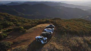 Tesla Camping in the Wild Mountains