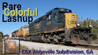 8K4k Rare Colorful Lashup Long 2+2 Manifest & More CSX Abbeville Subdivision GA 10232021