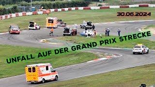 Unfall auf der Grand Prix Strecke am Nürburgring 30.06.2024 direkt danach...