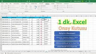 Excel 1 Dakika - Onay Kutusu