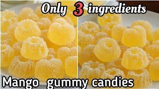 Mango gummy candy  Mango jelly candy  Jello Candy Recipe  Gummy Candy Recipe  Chachis Guide