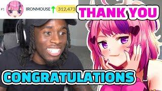 Kai Cenat Congrats Ironmouse after Beating his Record as #1 Subscribing on Twitch