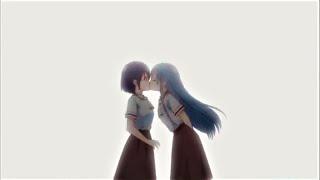 Aozora x Kasumi kissing scene