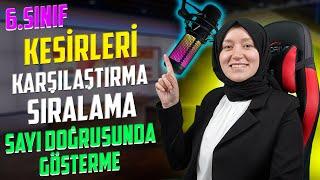 17 Kesirleri Karşılaştırma Sıralama ve Sayı Doğrusunda Gösterme   6. Sınıf Matematik