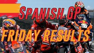 Spanish Motogp Friday Results   Motogp News 2024