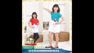 premium Dress Anak Perempuan Terusan  usia 2 12 tahun baju kaos pakaian lucu bahan katun