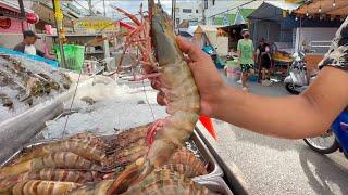 1 FOOT TIGER PRAWNS In Thailand - Thai Street Food 