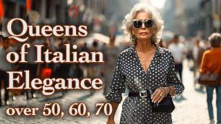 Elegant over 50s 60s 70s. How to dress Elegantly in Maturity. Exploring Unique Milanese Style