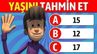 Çizgi Film Karakterlerinin Yaşlarını Tahmin Et   Yaş Tahmin Etme Testi 