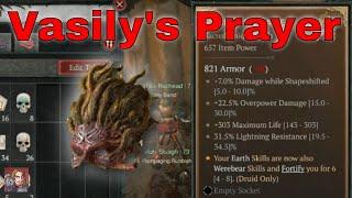 Diablo IV Unique Items -  Vasilys Prayer Druid Helm