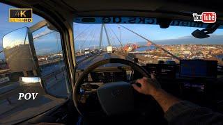 POV ASMR Truck driving. How does a work day looks like 4K 