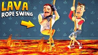 SWINGING OVER THE LAVA FLOOD New Items  Hello Neighbor Gameplay Mods