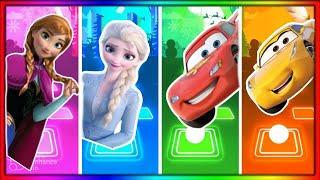 Frozen 2 Elsa Anna vs Mc queen Tiles hop edm rush coffin dance song