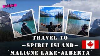 MALIGNE LAKE CRUISE TO THE MAGICAL SPIRIT ISLAND  JASPER NATIONAL PARK  ALBERTA CANADA