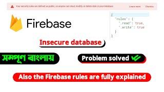 firebase rules insecure database problem solved bangla  Kodular Bangla