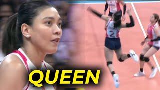 Queen of Clutch Alyssa Valdez SINALBA ang Creamline sa third set CCS takes game 1 finals vs CMFT