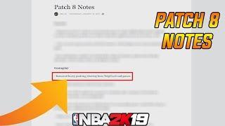 NBA 2K19 PATCH 8 IS HERE + OFFICIAL PATCH NOTES 1.08  #NBA2K19