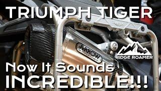 Arrow Exhaust SOUNDS AMAZING on Tiger 900 - Installation Tuning  and Sound Comparison versus Stock