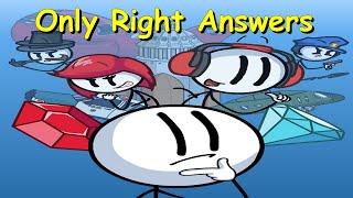 Only Right Answers  The Henry Stickmin Collection Full game & All Endings