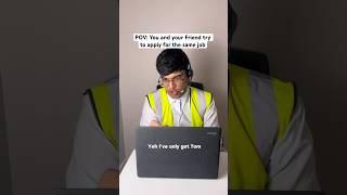 POV You and your friend apply for the same job #interview #zdotss  #relatable #viral #skit #explore