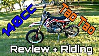 *NEW* Tao Tao DBX1 140cc Pit Bike Review and Riding Go Pro Footage