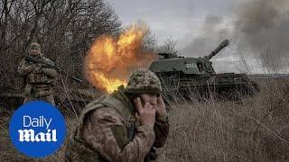 Ukraines elite 47th Brigade pin down Russian soldiers with heavy gunfire in brutal trench battle