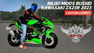 Mod bussid  Kawasaki ZX25R 2023 standard costum livery