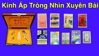 kính áp tròng nhìn xuyên bài  kính mỹ 12 D mới nhất 2024 nhìn xuyên lá bài bịp