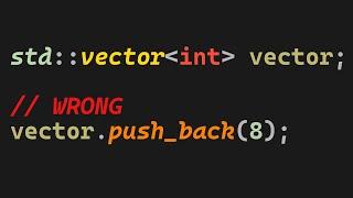 Stop using stdvector wrong