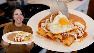 Mexican food recipe Easy & Cheap Tomato Sauce Enchiladas  Entomatadas