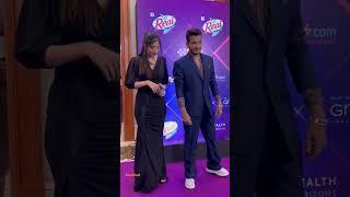 Munawar Faruqui with GF Nazila At Arrived OTT Play Award  Movified Bollywood