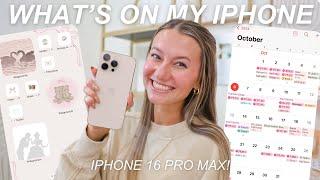 whats on my iphone 16 pro max  *desert titanium iOS 18 customization + productivity apps*