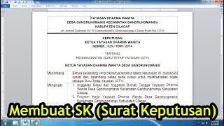 Cara Membuat Surat Keputusan SK yang Mudah dan Rapi