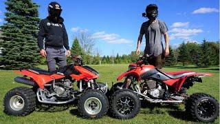 Honda TRX450r vs Honda 400ex The Ultimate Honda Quad Race