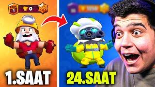 24 SAAT BOYUNCA DYNAMIKE OYNADIM 4 KOSTÜM SATIN ALDIM  Brawl Stars