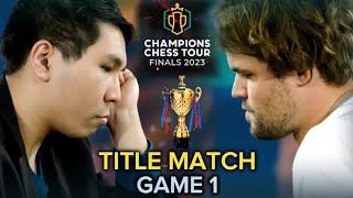 TITLE MATCH Wesley So vs. Magnus Carlsen  CHAMPION CHESS TOUR FINALS 2023  GAME 1