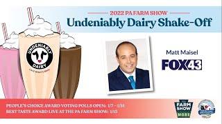 WPMT-FOX43s Matt Maisel aims to win the Undeniably Dairy Shake Off at the 2022 Pa. Farm Show