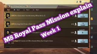 M8 Royal Pass Mission explain week 1