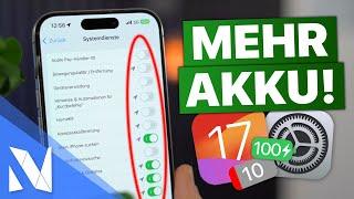 iOS 17 - Akku schnell leer🪫- Einstellungen SOFORT ändern für MEHR Akkulaufzeit Nils-Hendrik Welk