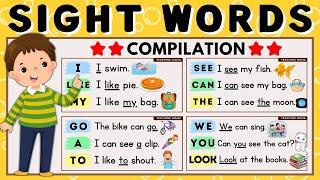 SIGHT WORDS SENTENCES COMPILATION  PRACTICE READING ENGLISH  LEARN TO READ  TEACHING MAMA