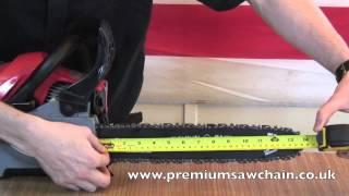 How to measure a chainsaw guide bar